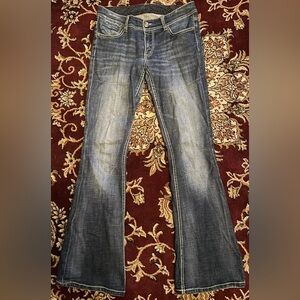 SEVEN 7 blue bootcut boot cut stretchy jeans 6 small s